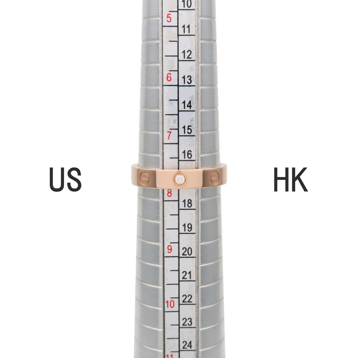 Cartier Love Wedding Band 1 Diamond 18K Rose Gold With Diamond Gold Rose_Gold Ring Jewelry (Pre-Owned)