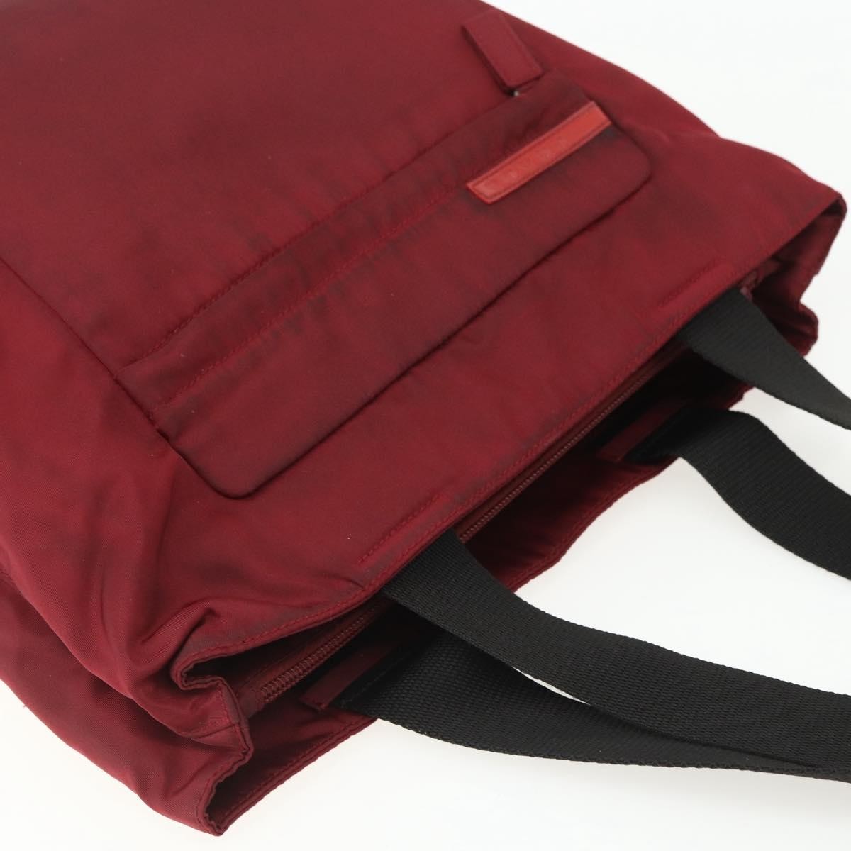 Prada Sport Nylon Red Nylon Tote Bag Bag (Pre-Owned)
