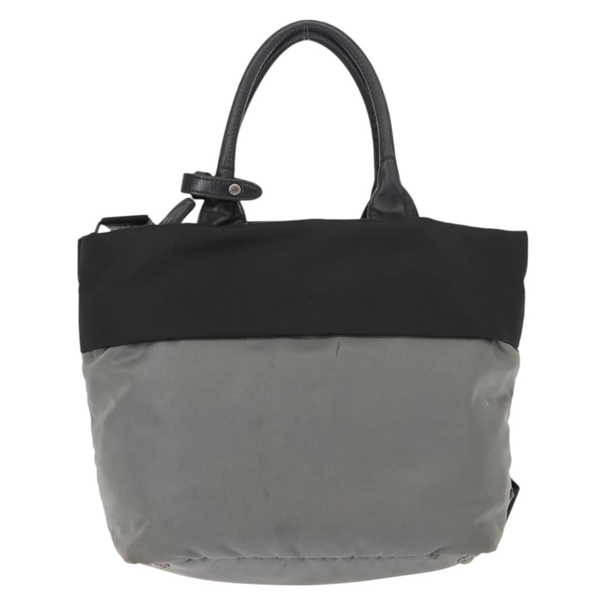 Prada Convertible Double Tote Tessuto Black Nylon Handbag (Pre-Owned)