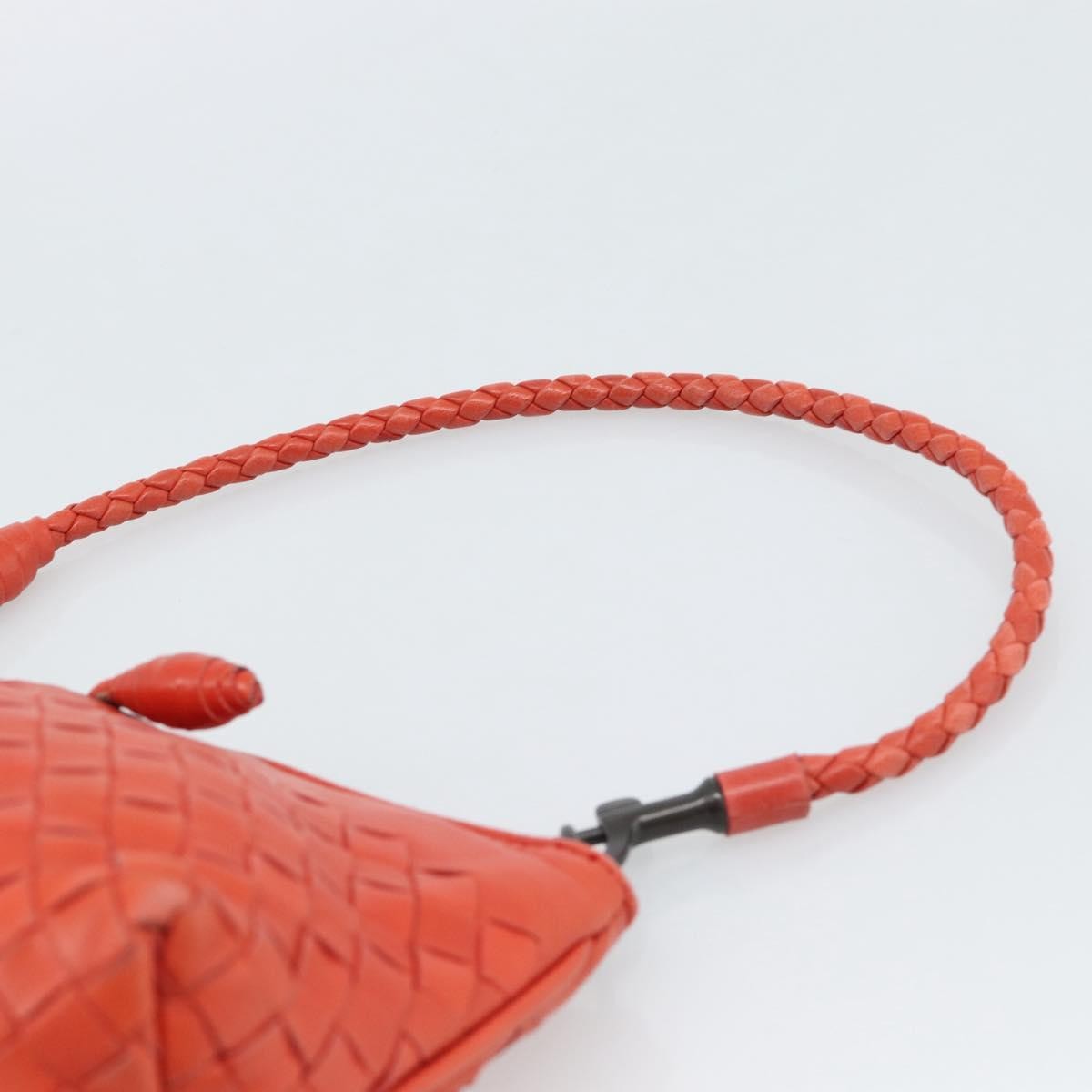Bottega Veneta Zip Clutch Leather With Intrecciato Snakeskin Detail Red Leather Clutche & Pouche Bag (Pre-Owned)