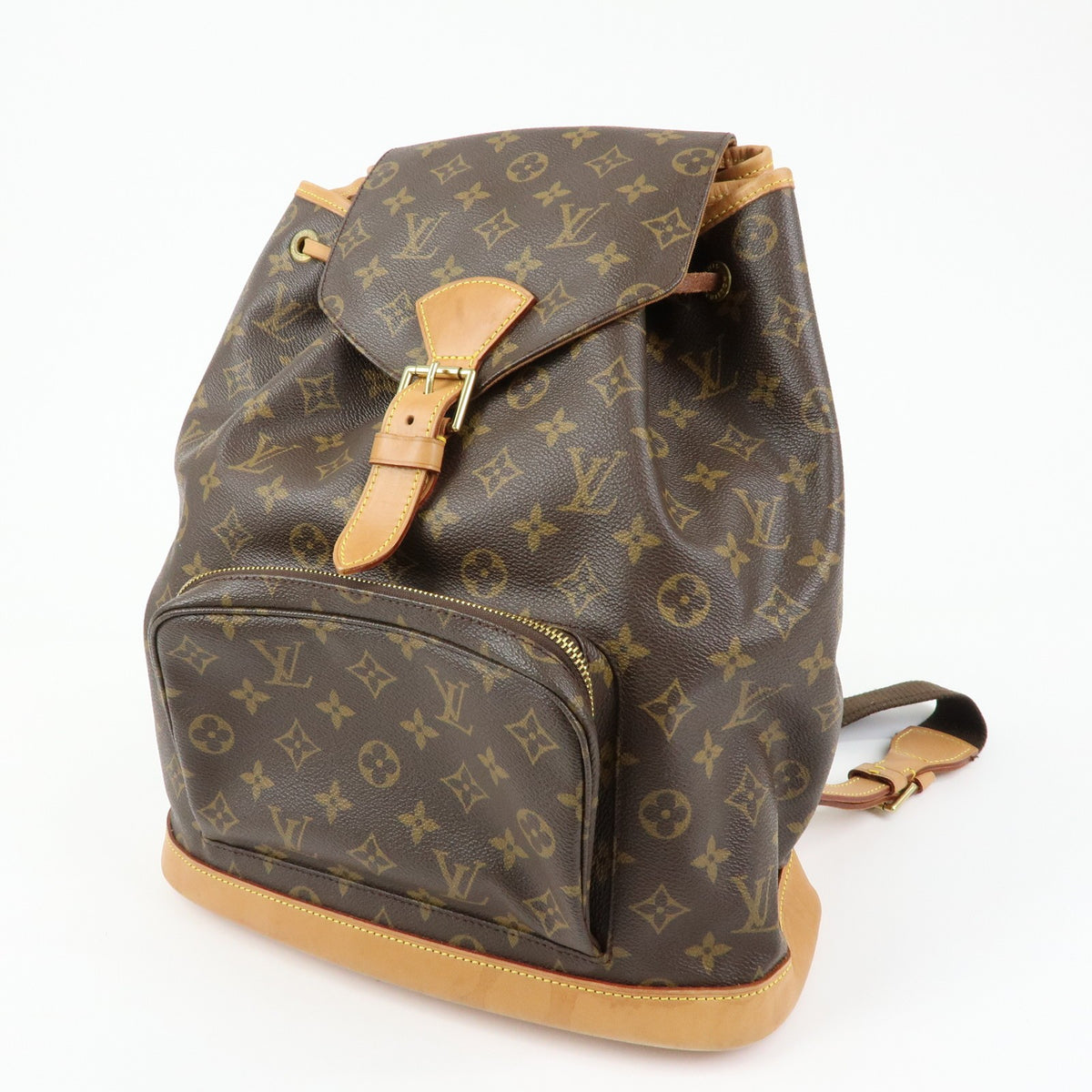 Louis Vuitton Vintage Montsouris Monogram Canvas Brown Canvas Backpack Bag (Pre-Owned)