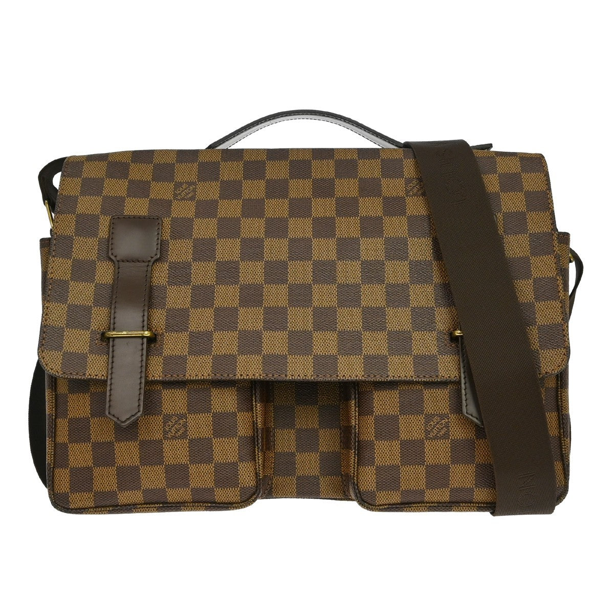 Louis Vuitton Broadway Damier Ebene Brown Canvas Handbag (Pre-Owned)