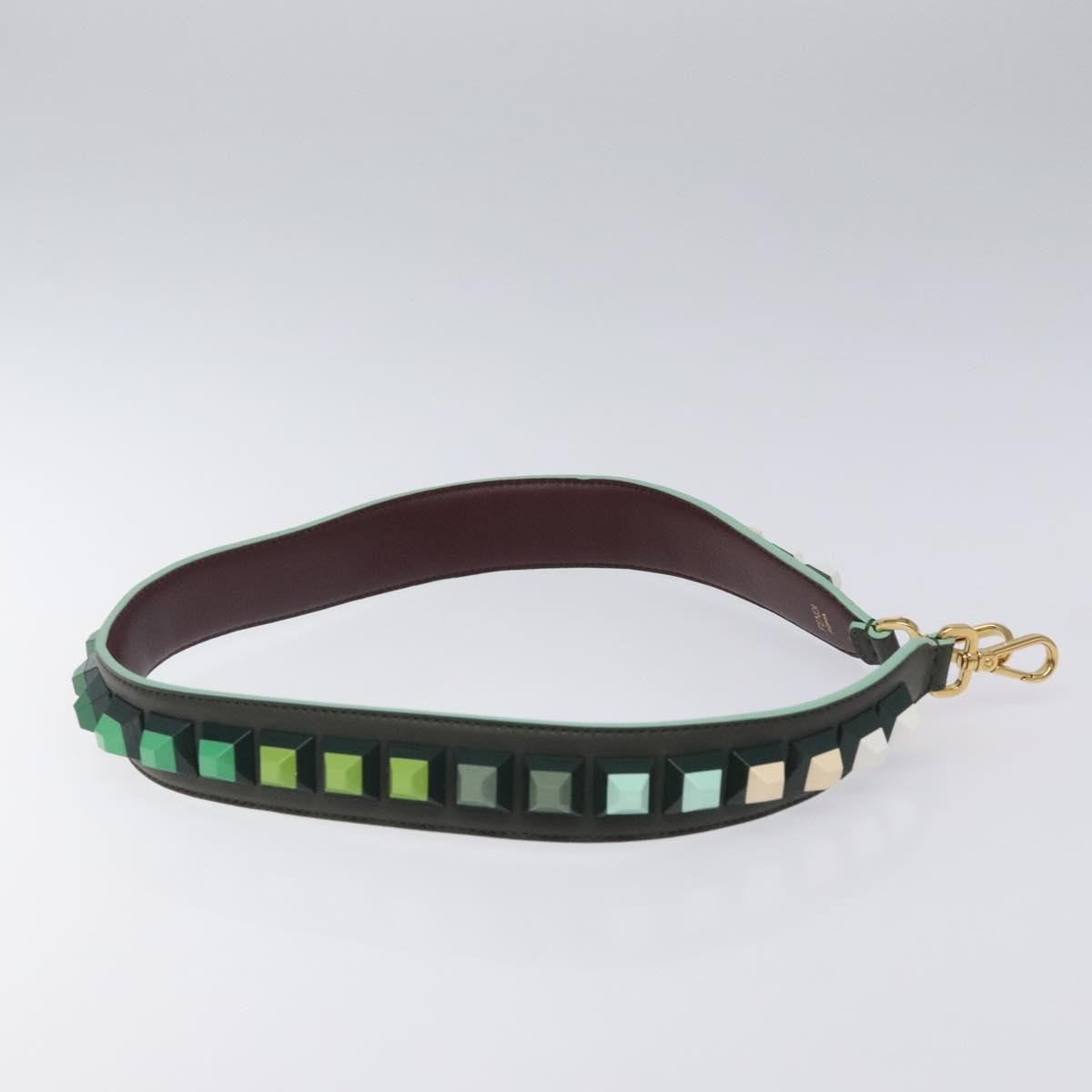 Fendi Strap You Shoulder Strap Leather Green Leather Straps Accessory (Pre-Owned)