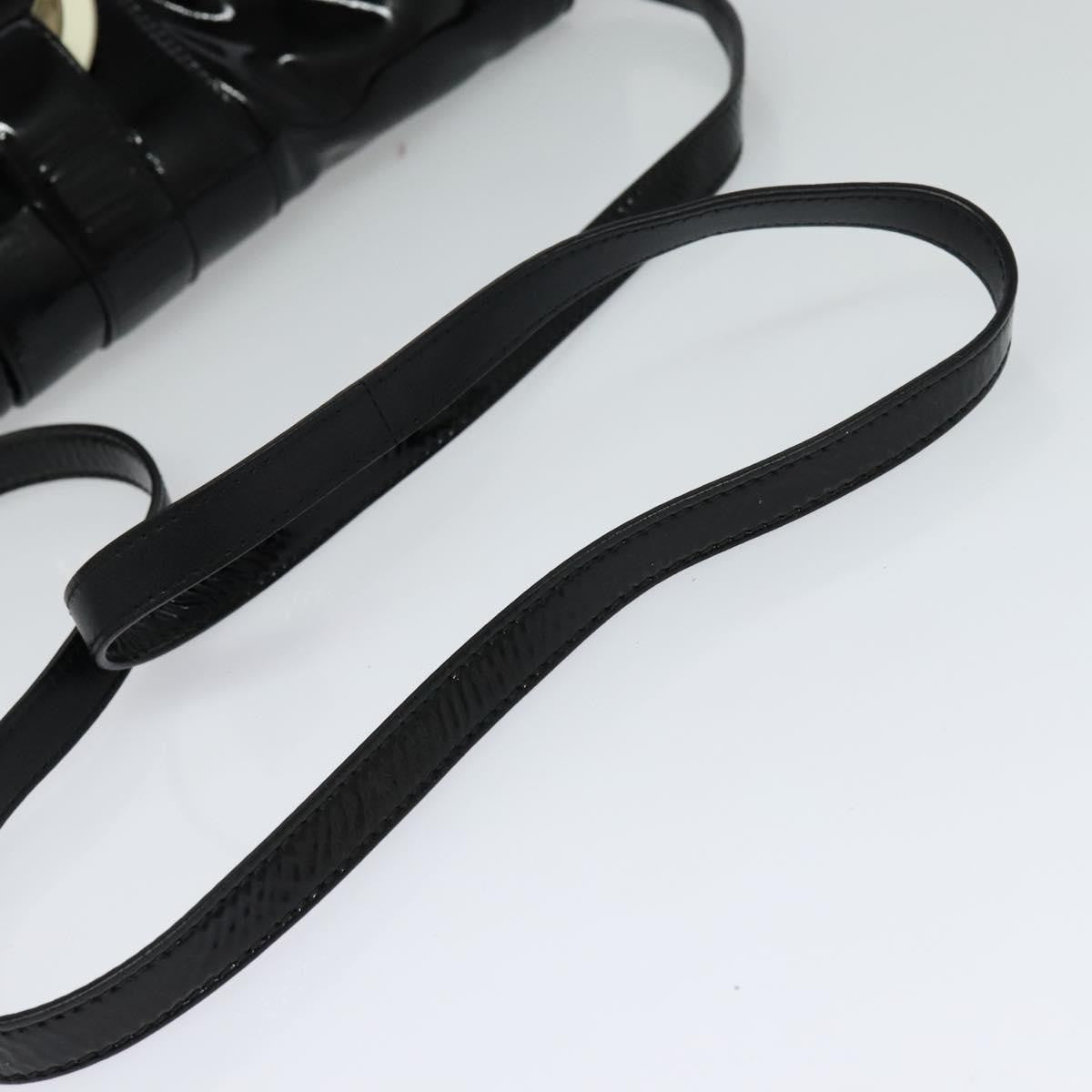Bvlgari Chandra Flap Enamel Black Patent_Leather Shoulder Bag Bag (Pre-Owned)