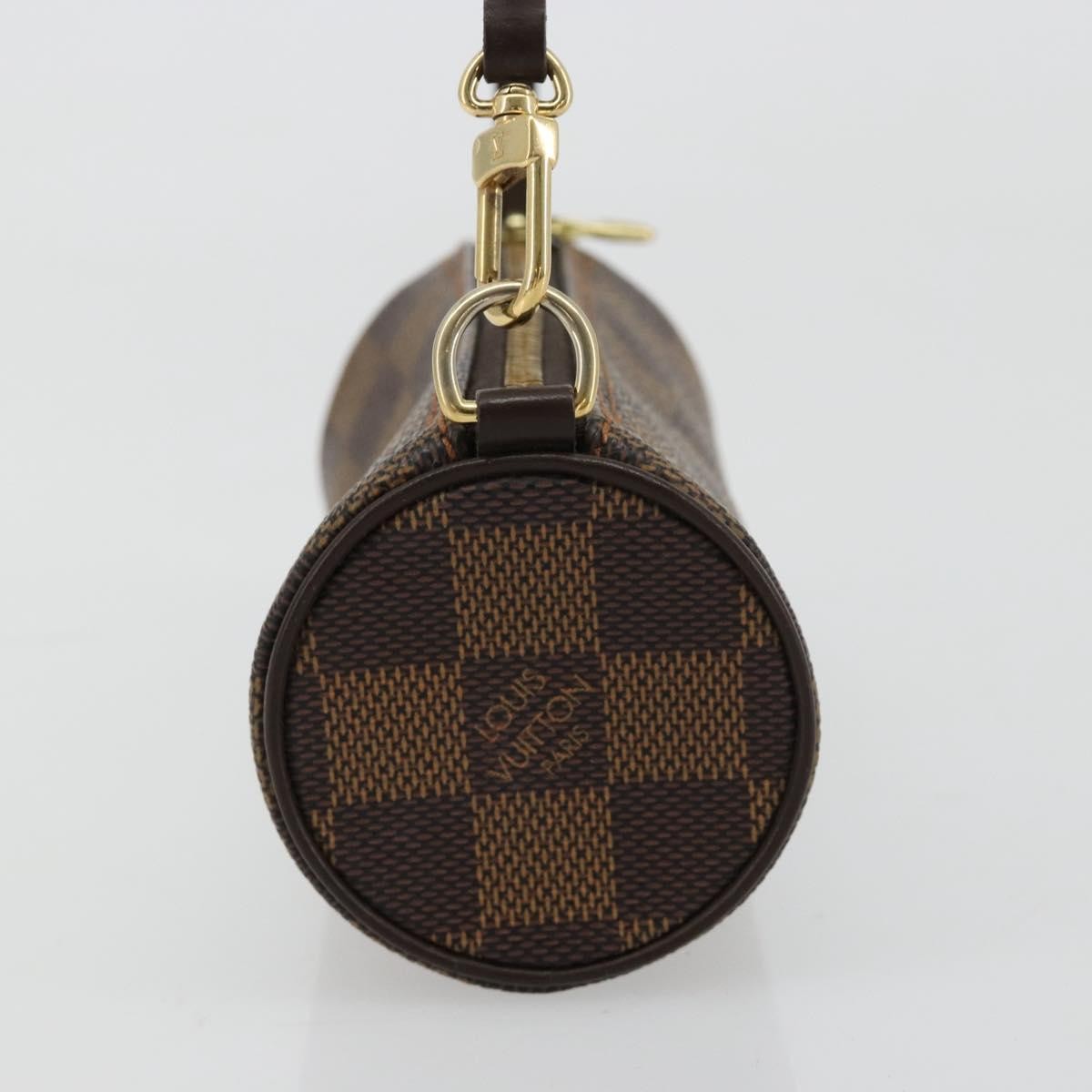 Louis Vuitton Papillon Pochette Damier Brown Canvas Clutche & Pouche Bag (Pre-Owned)
