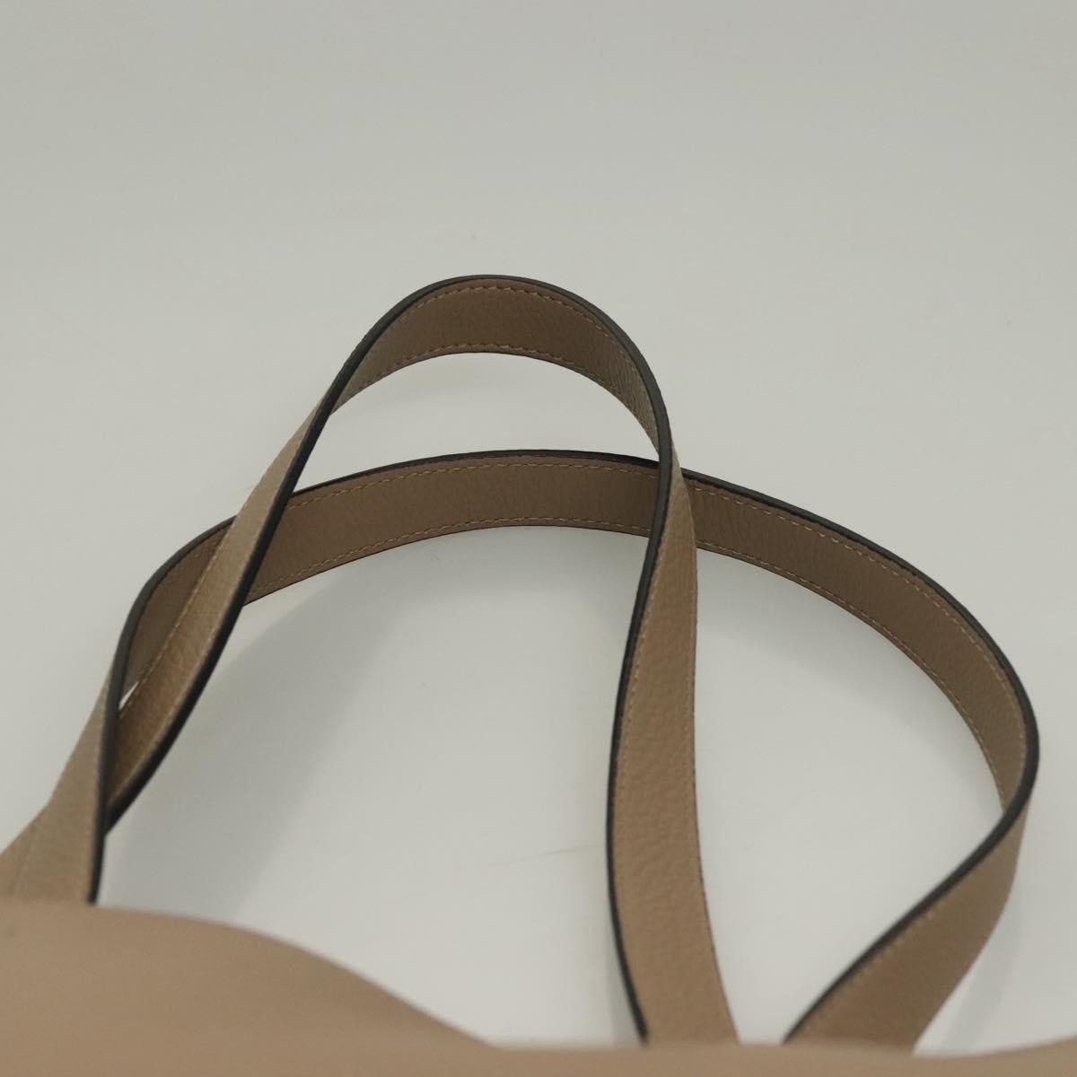 Versace La Medusa Tote Embossed Canvas Beige Leather Bag (Pre-Owned)