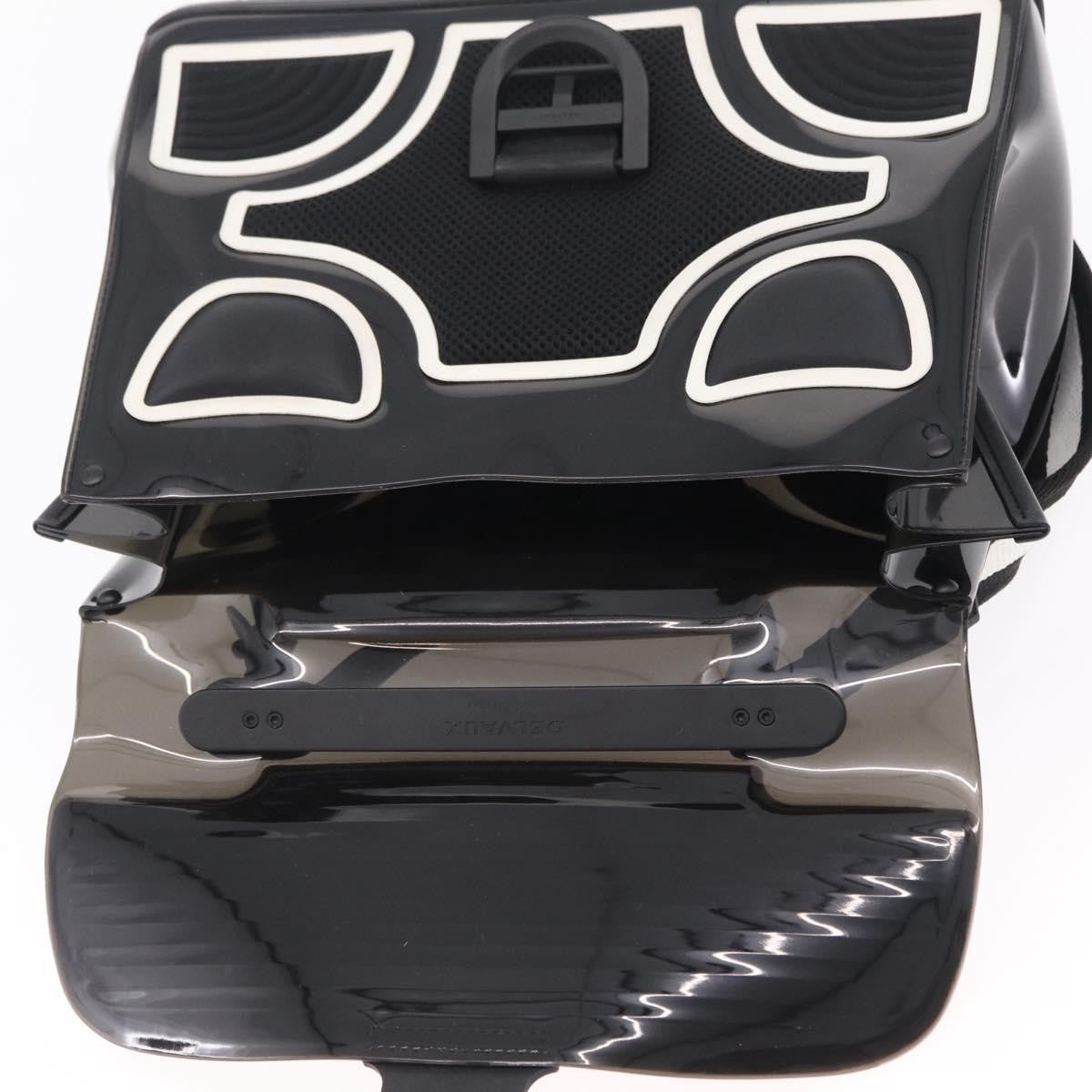 Delvaux Champion Brillant Top Handle Pvc And Rubber Black Plastic Handbag (Pre-Owned)