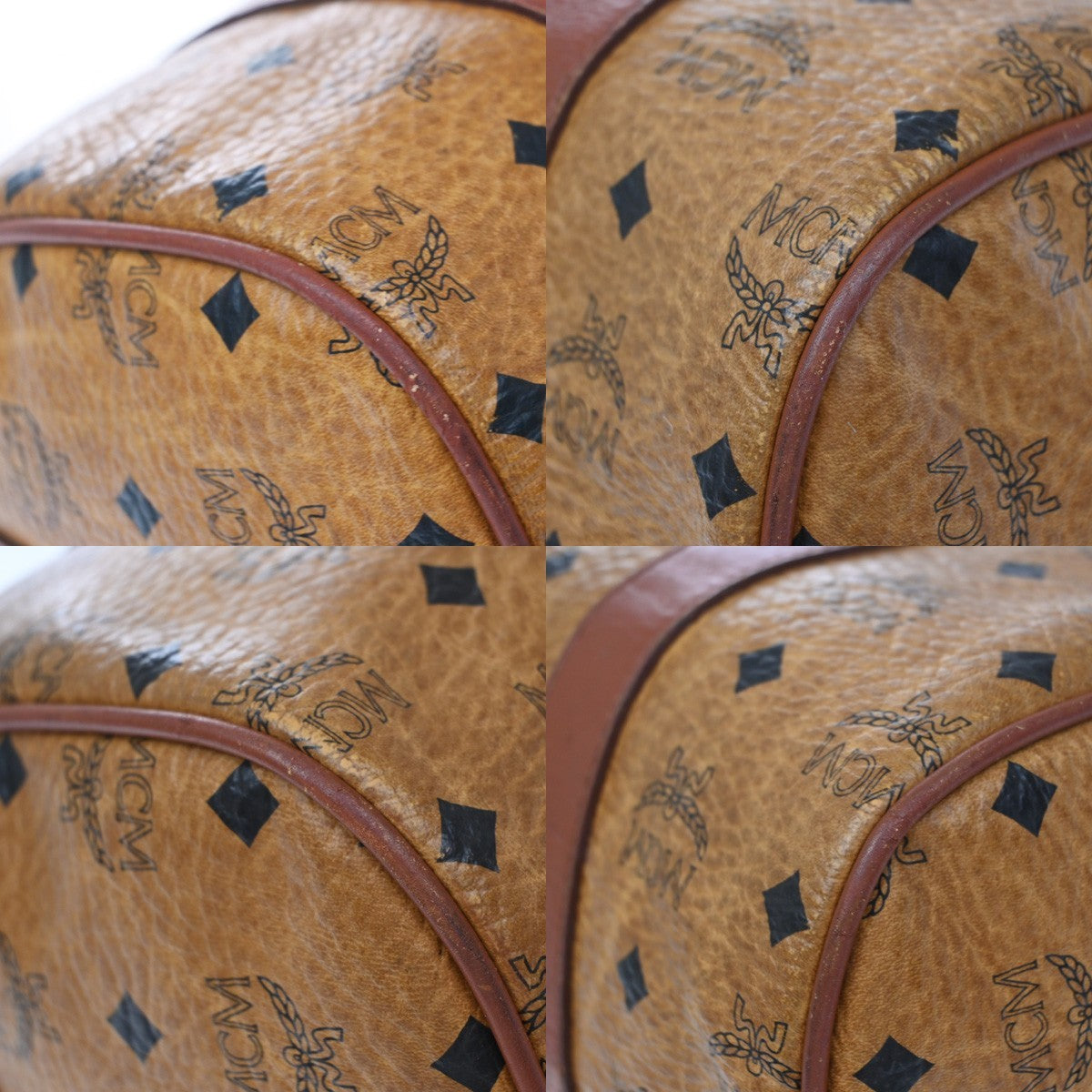 MCM Visetos Leather Brown Leather Handbag (Pre-Owned)