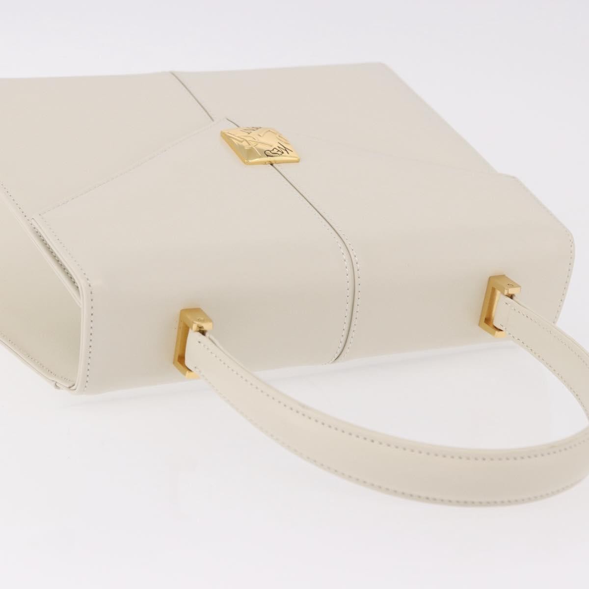 Saint Laurent Vintage Handbag Leather White Leather Handbag (Pre-Owned)
