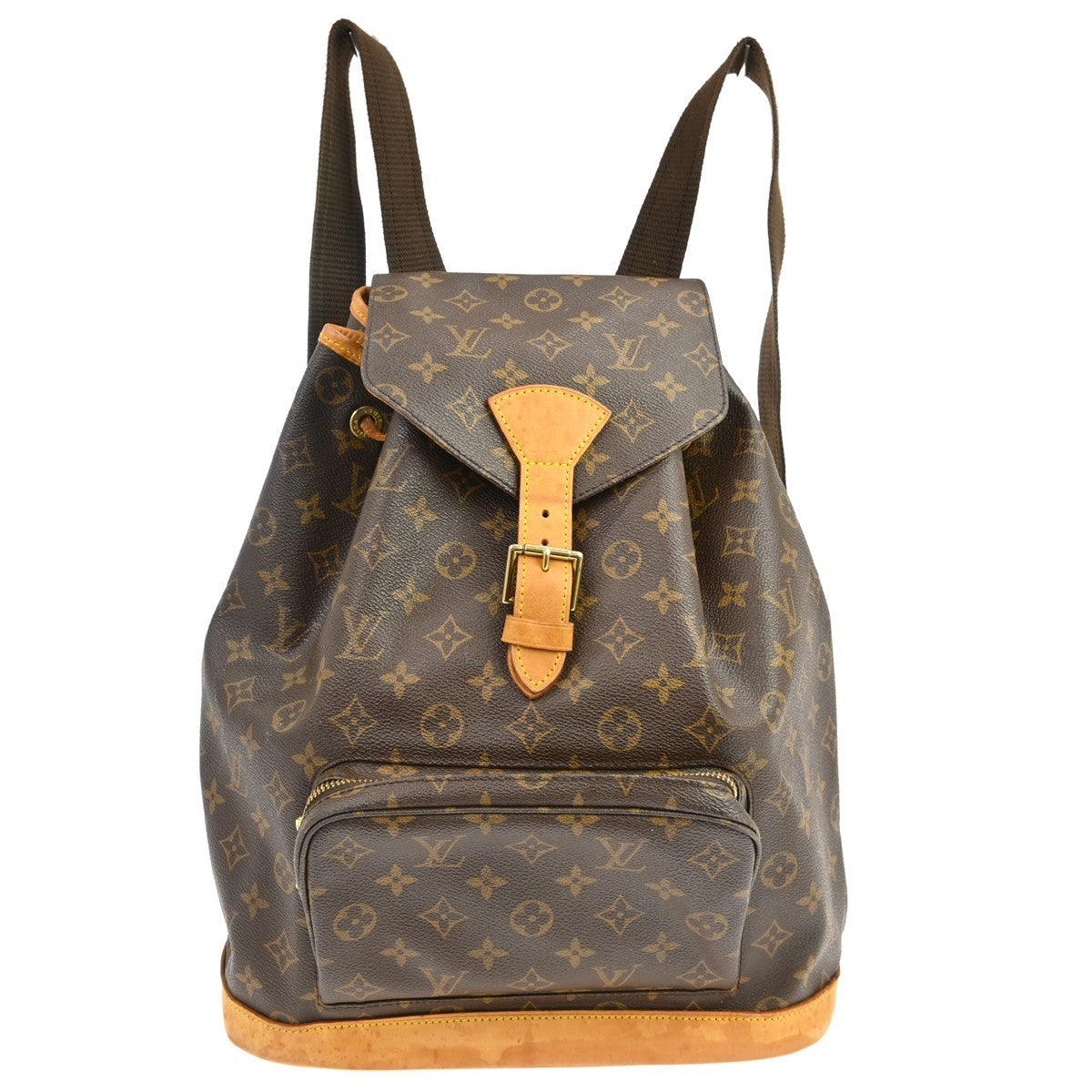 Louis Vuitton Vintage Montsouris Monogram Canvas Brown Canvas Backpack Bag (Pre-Owned)