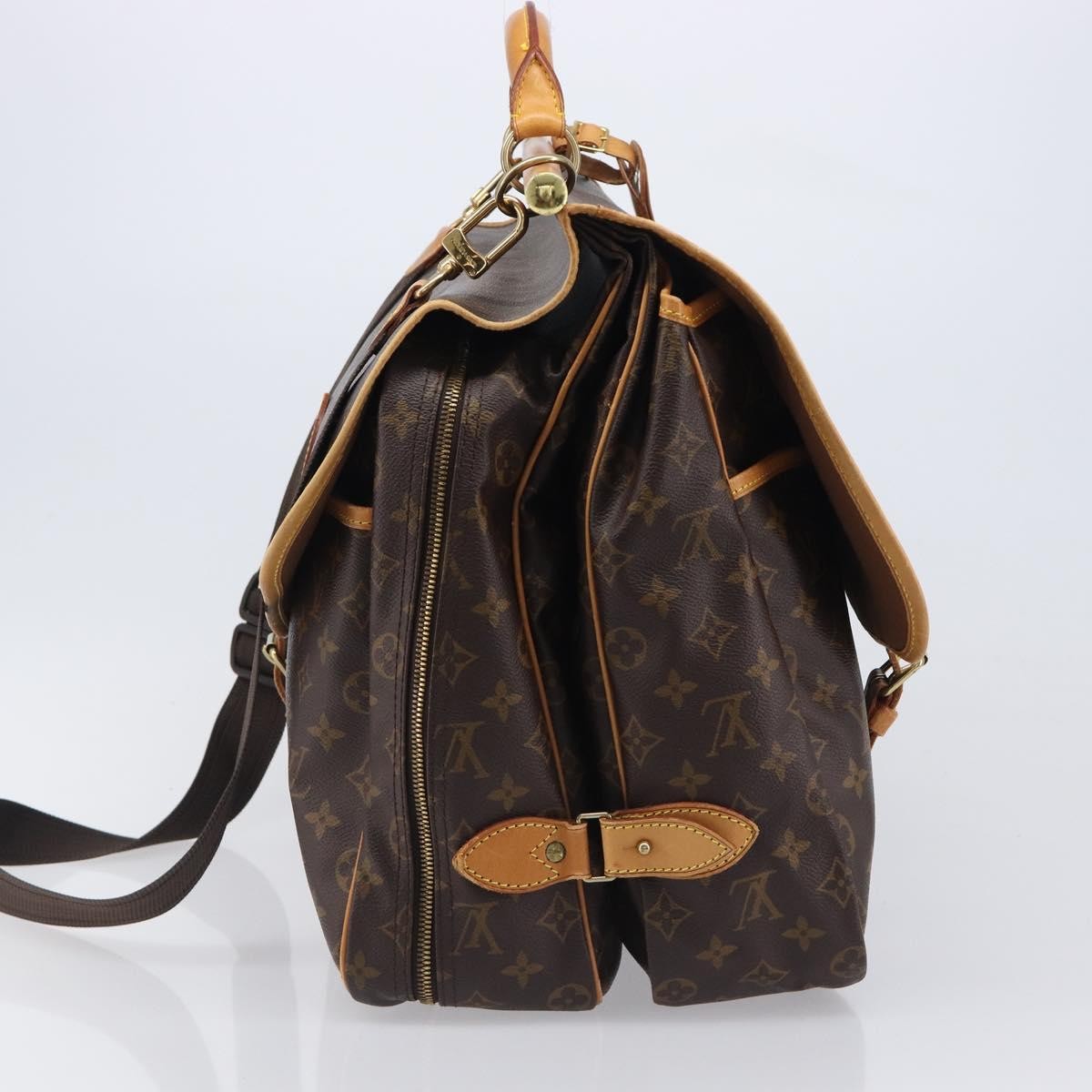 Louis Vuitton Sac Chasse Hunting Monogram Canvas Brown Canvas Handbag (Pre-Owned)