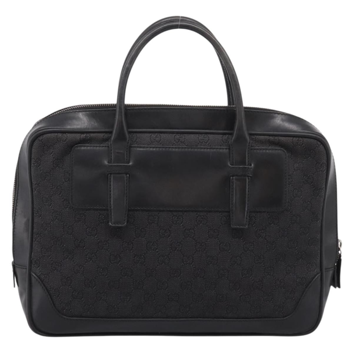 Gucci Gg Supreme Gg Canvas Black Canvas Handbag (Pre-Owned)