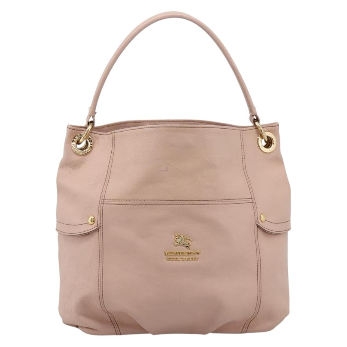 Burberry Blue Label Leather Pink Leather Shoulder Bag Bag (Pre-Owned)