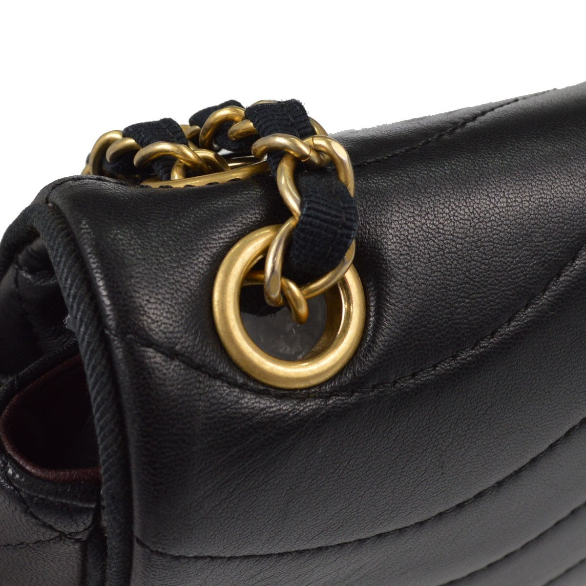 Chanel Pagoda Flap Quilted Lambskin Black Leather Handbag (Pre-Owned)