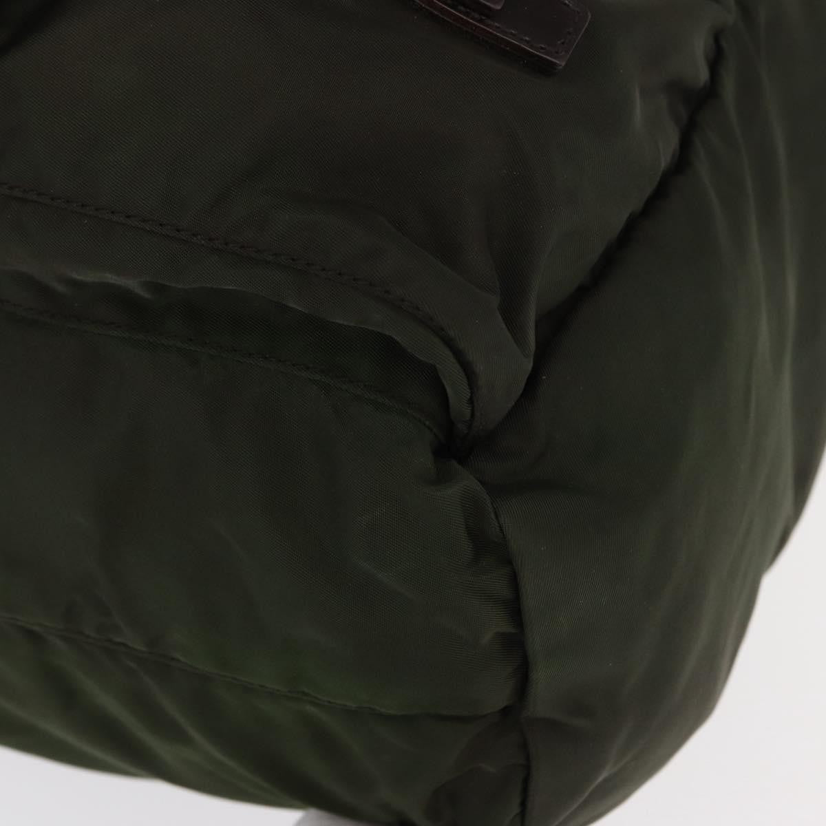 Prada Double Front Pocket Tessuto Khaki Nylon Backpack Bag (Pre-Owned)