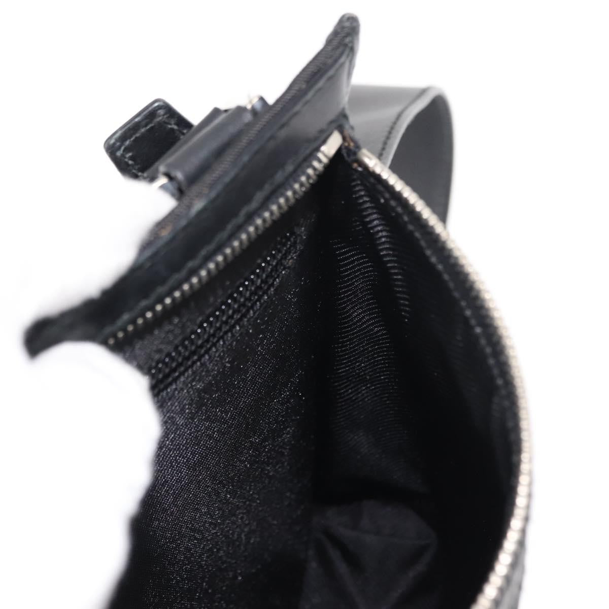 Gucci Vintage Flat Messenger Nylon And Leather Black Nylon Shoulder Bag Bag (Pre-Owned)