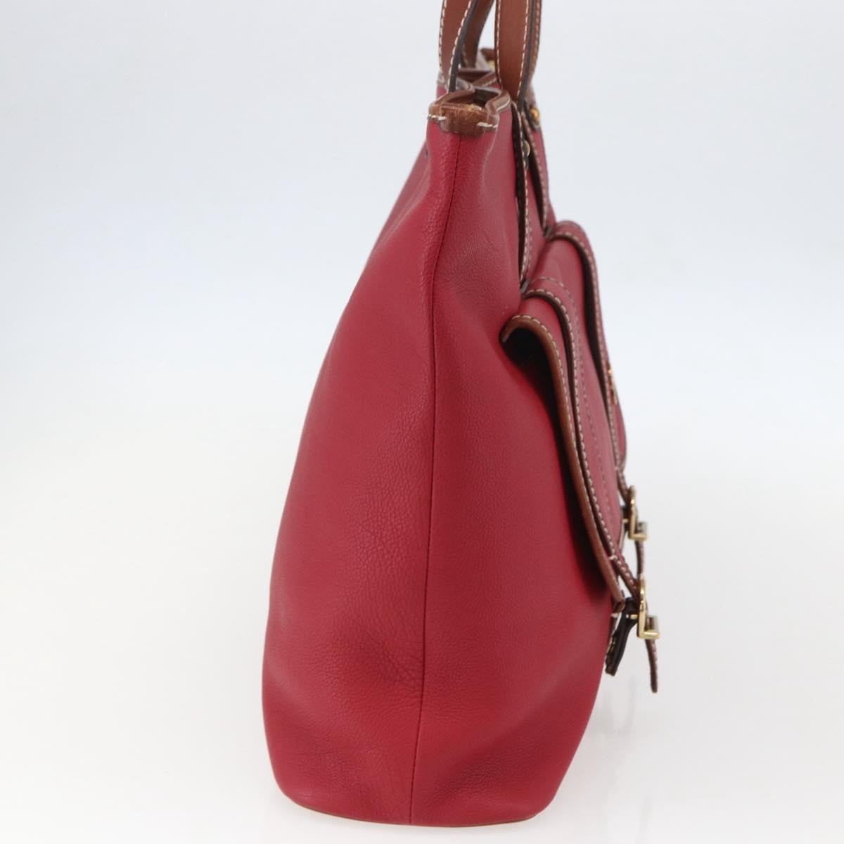 Chloe Vintage Leather Red Leather Tote Bag Bag (Pre-Owned)