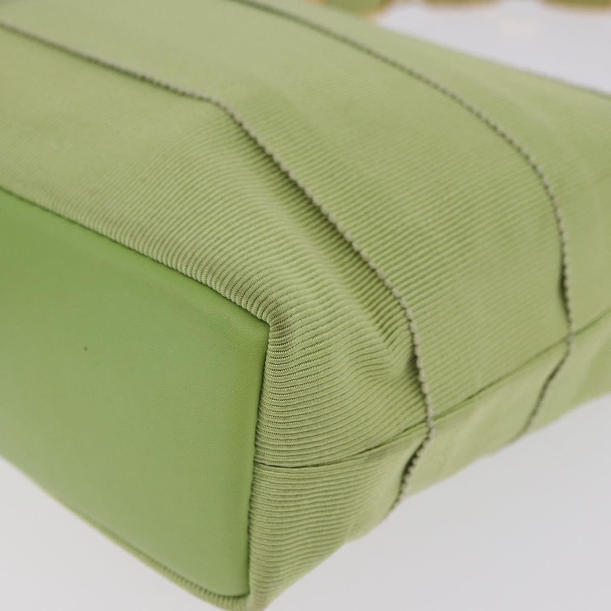 Salvatore Ferragamo Vala Canvas Green Canvas Shoulder Bag Bag (Pre-Owned)