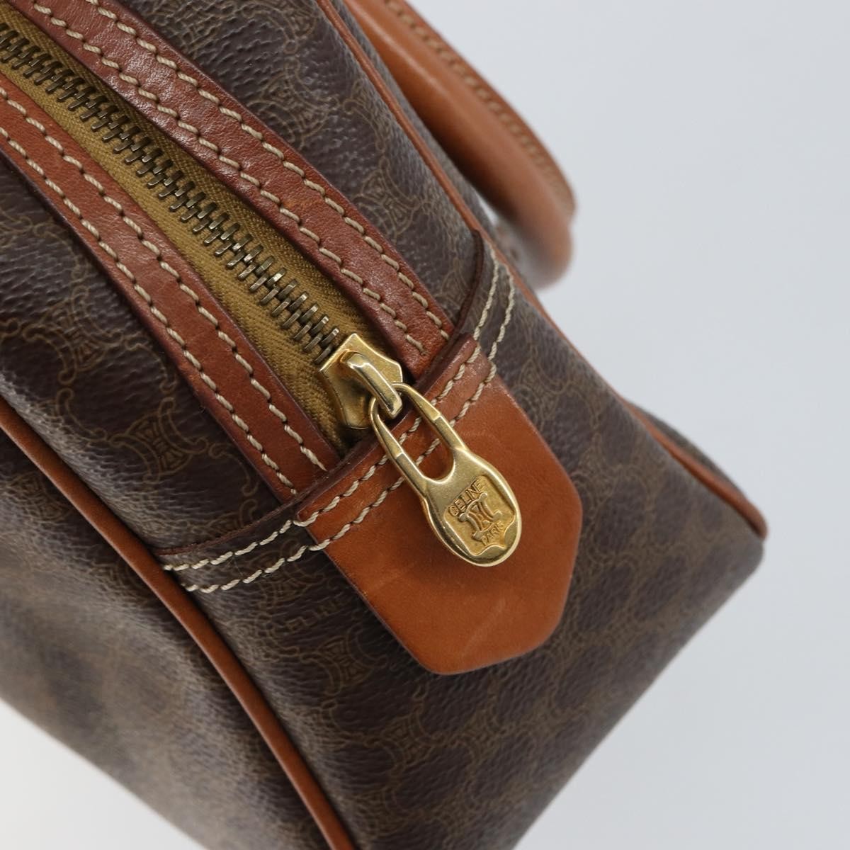 Celine Macadam Macadam With Leather Brown Canvas Handbag (Pre-Owned)