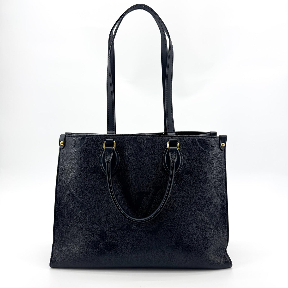 Louis Vuitton Onthego Monogram Empreinte Giant Navy Leather Tote Bag Bag (Pre-Owned)