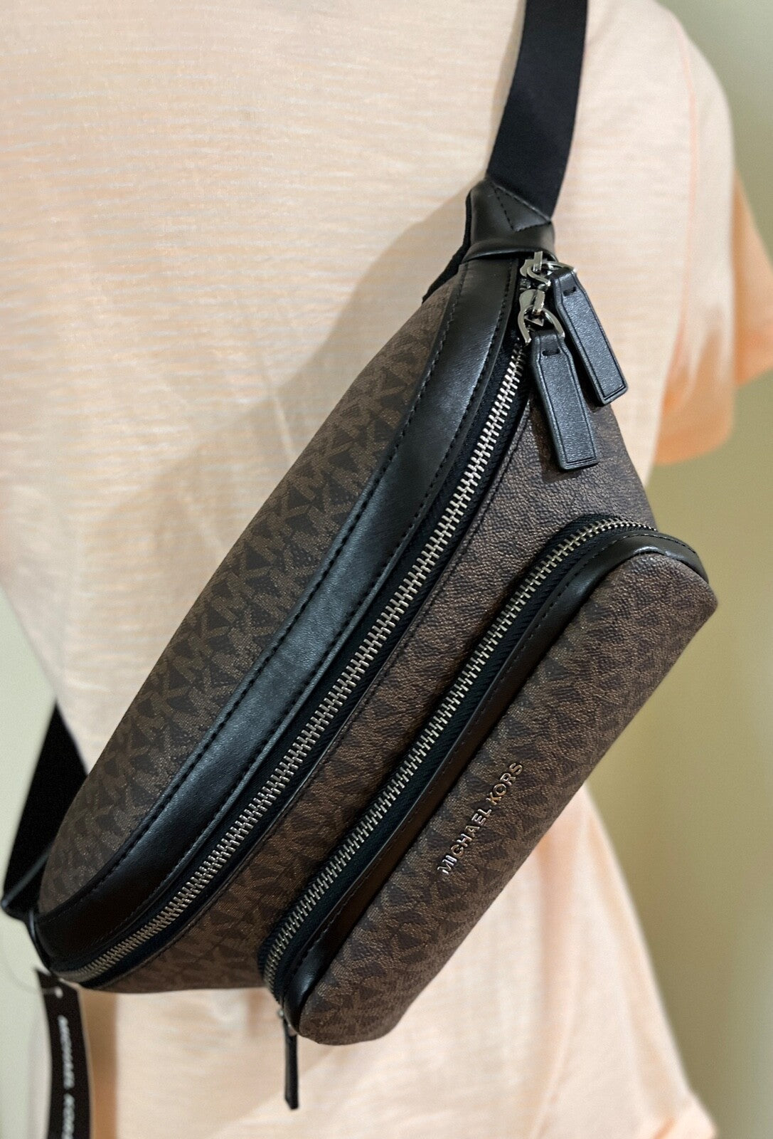 Michael Kors Cooper MK Signature PVC Belt Bag, Fanny pack