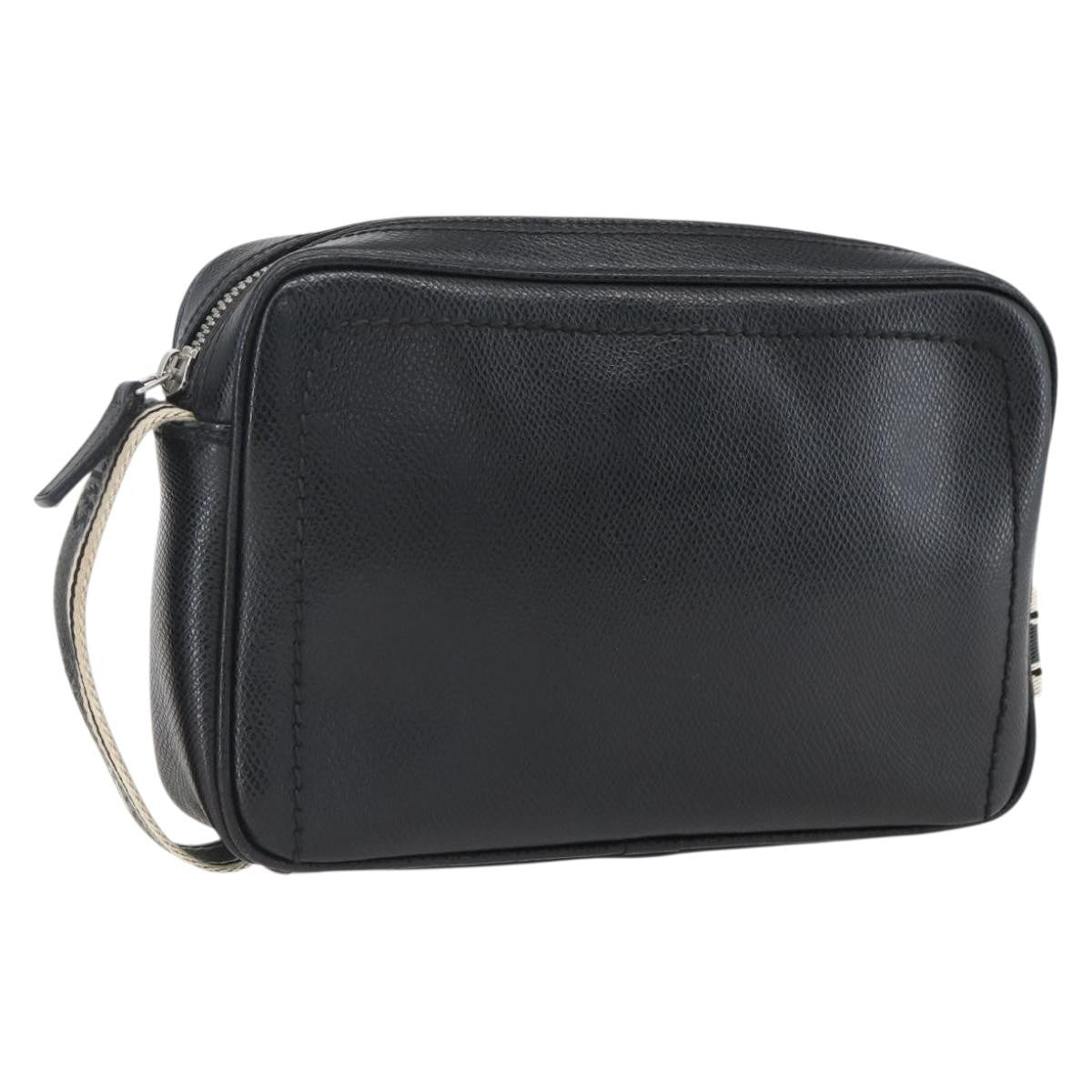 Salvatore Ferragamo Vintage Clutch Leather Black Leather Clutche & Pouche Bag (Pre-Owned)