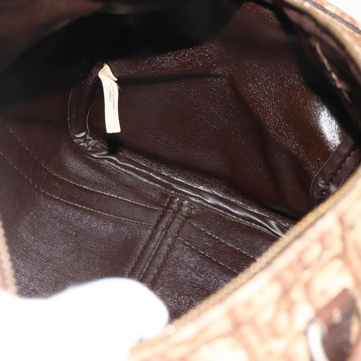 Christian Dior Vintage Trotter Canvas Brown Canvas Handbag (Pre-Owned)