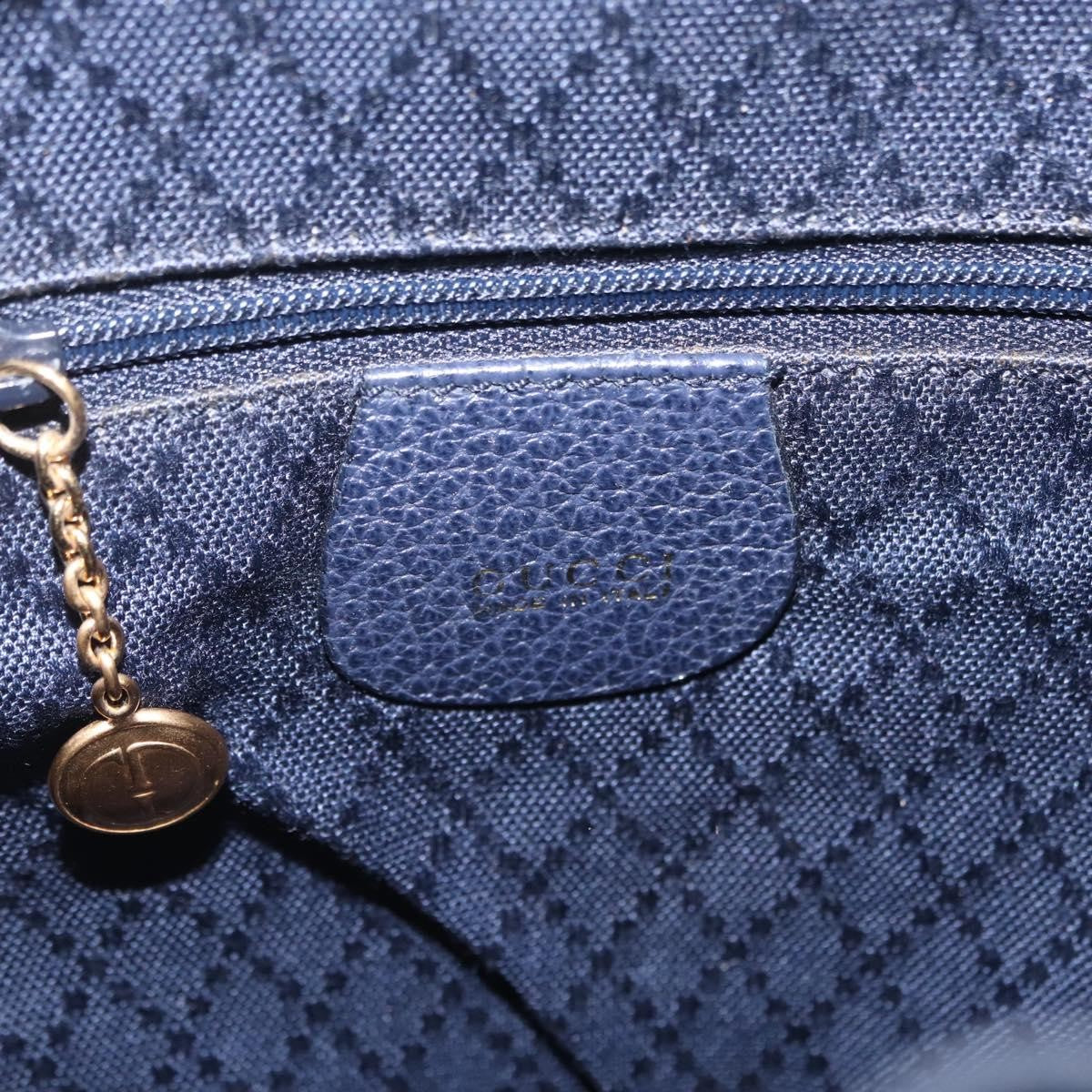 Gucci Vintage Bamboo Suede Navy Suede Backpack Bag (Pre-Owned)