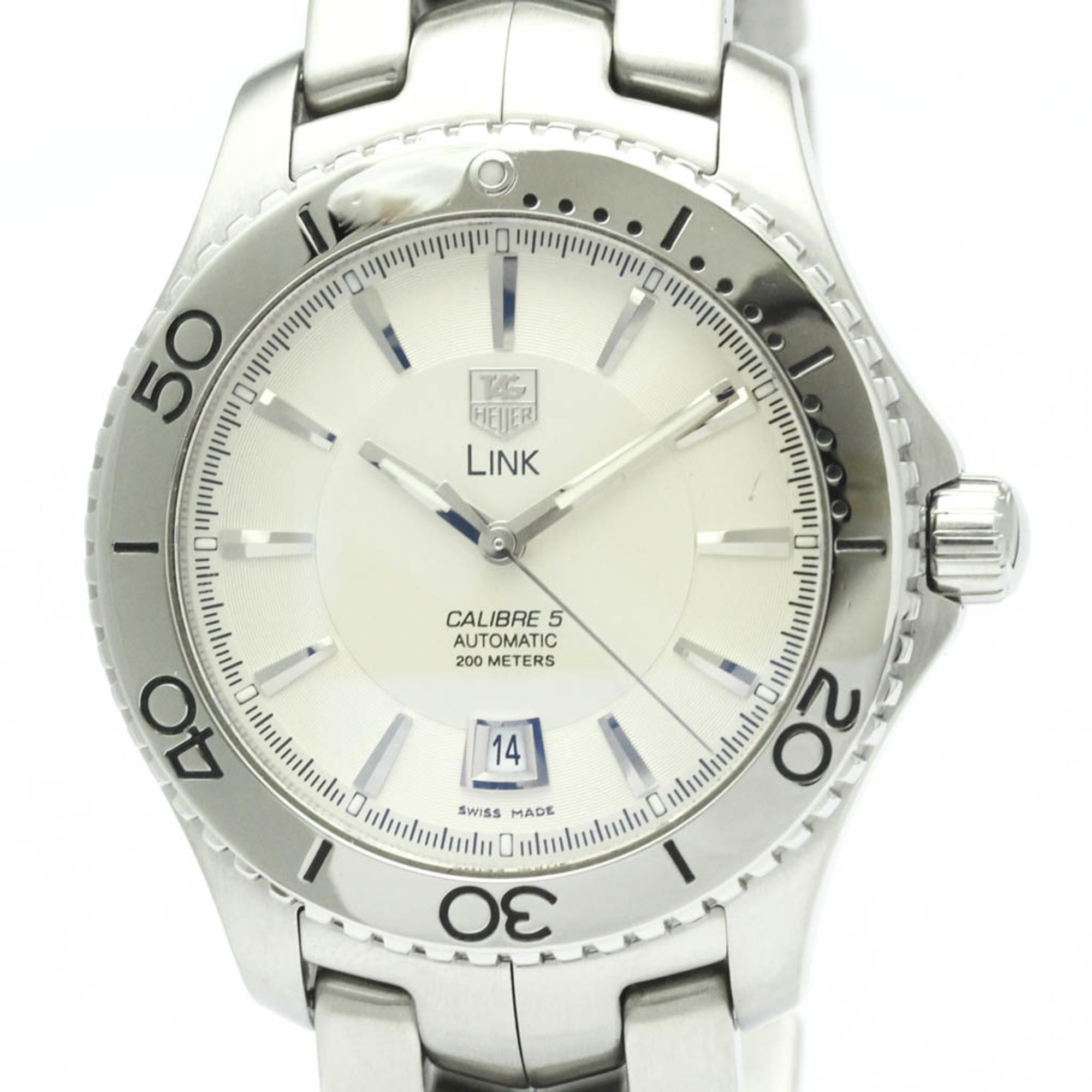 Tag Heuer Link Calibre 5 200M Automatic Stainless Steel Watch (Pre-Owned)
