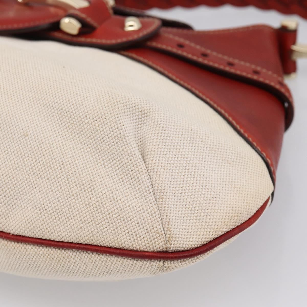 Gucci Horsebit Gg Canvas And Leather Beige Canvas Tote Bag Bag (Pre-Owned)