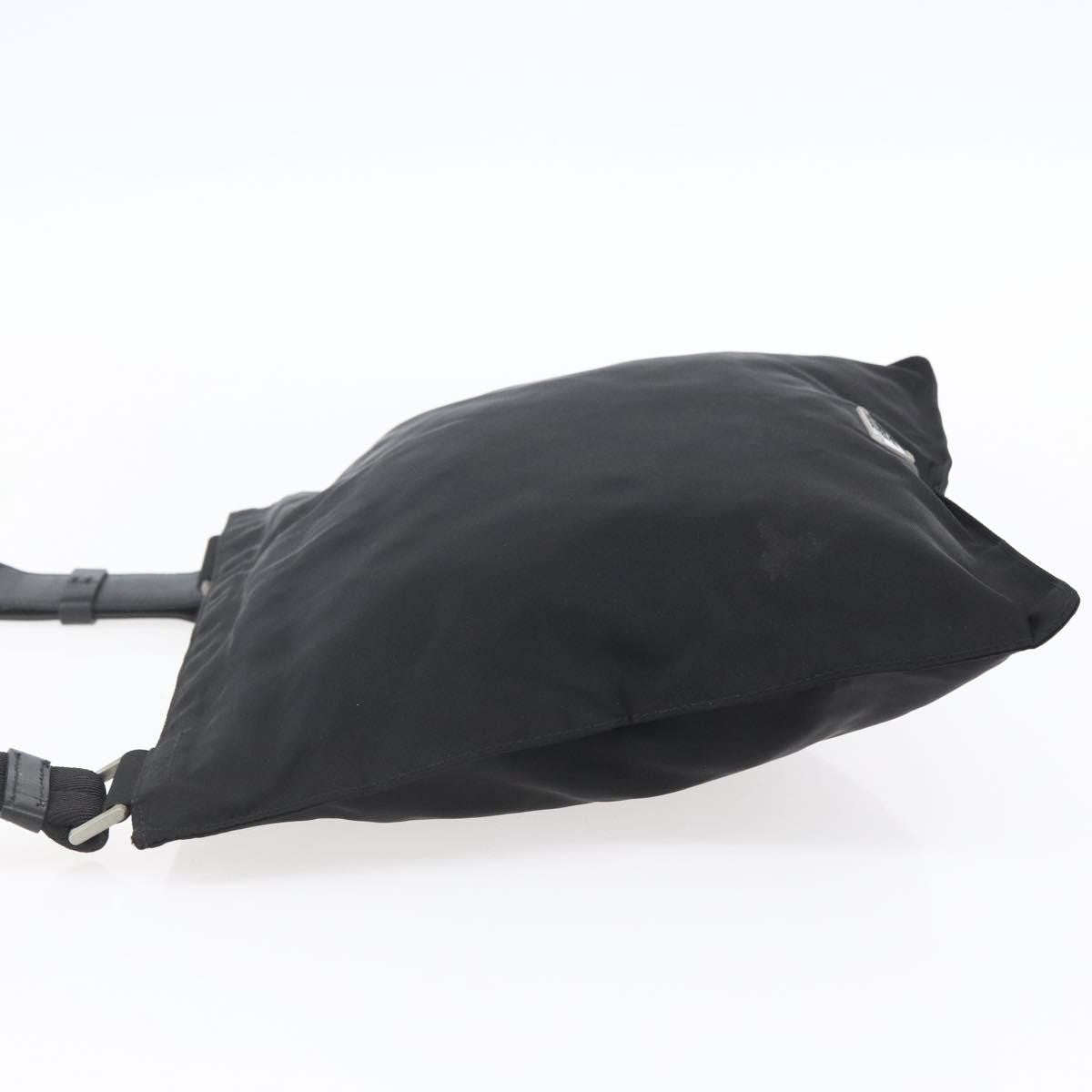 Prada Flat Messenger Tessuto Black Nylon Shoulder Bag Bag (Pre-Owned)