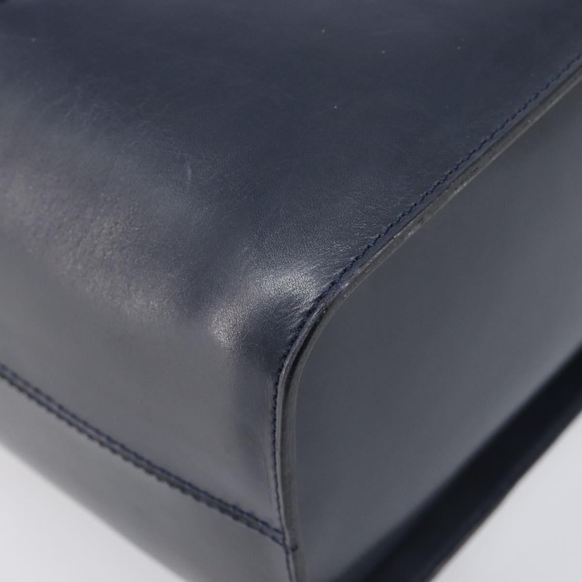 Celine Handbag Leather Navy Leather Handbag (Pre-Owned)