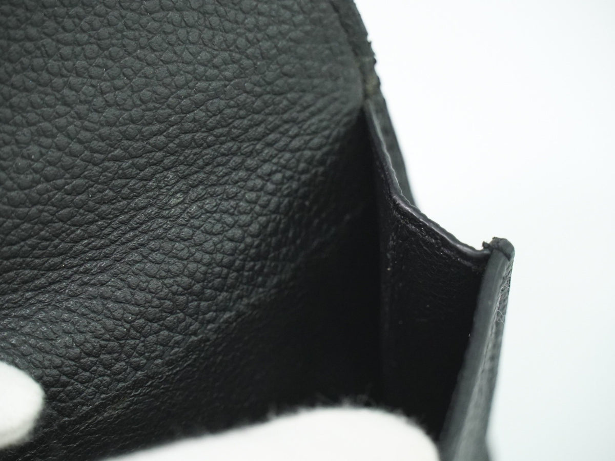 Chanel Compact Quilted Lambskin Black Leather Wallets Accessory (Pre-Owned)