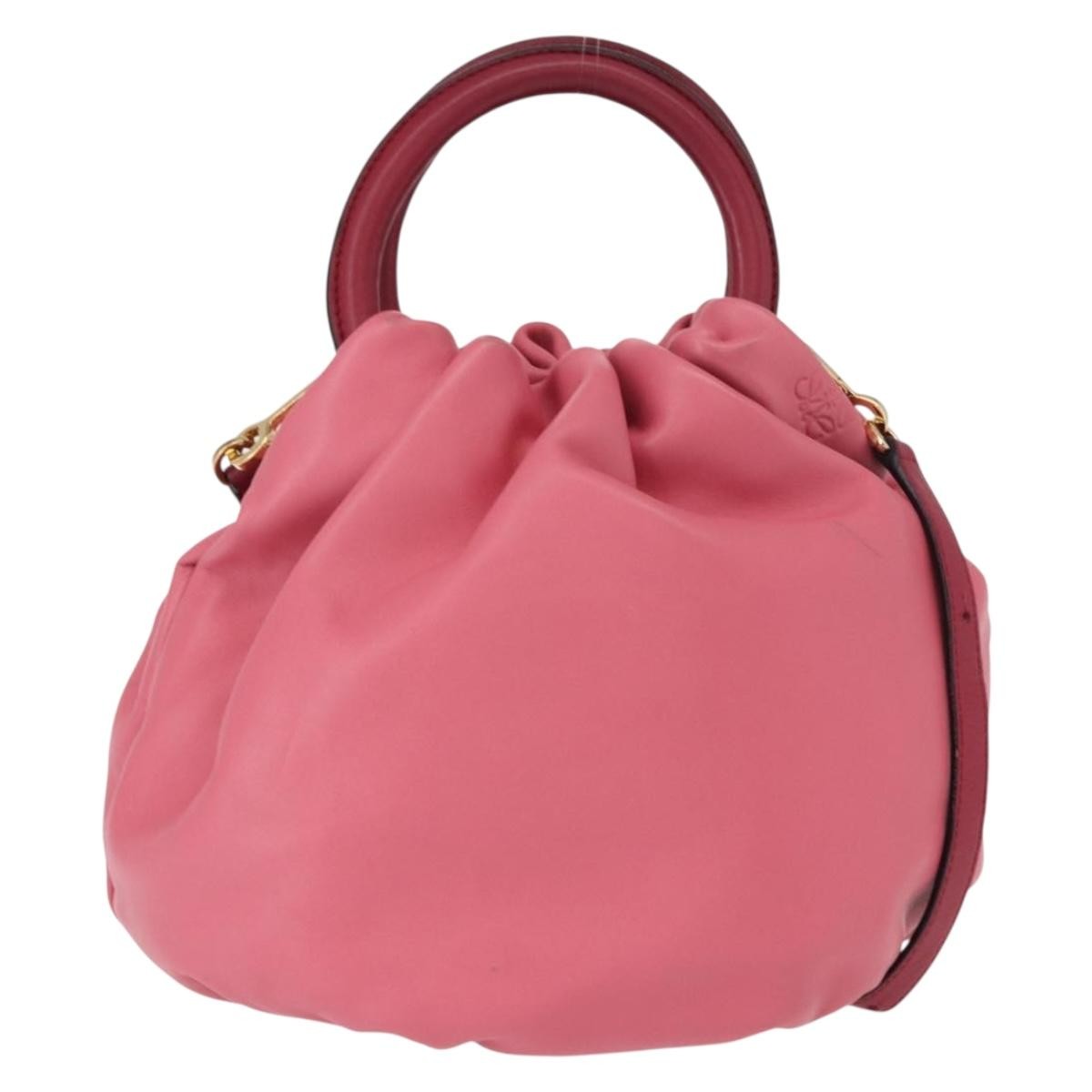 Loewe Bounce Lambskin Pink Leather Handbag (Pre-Owned)