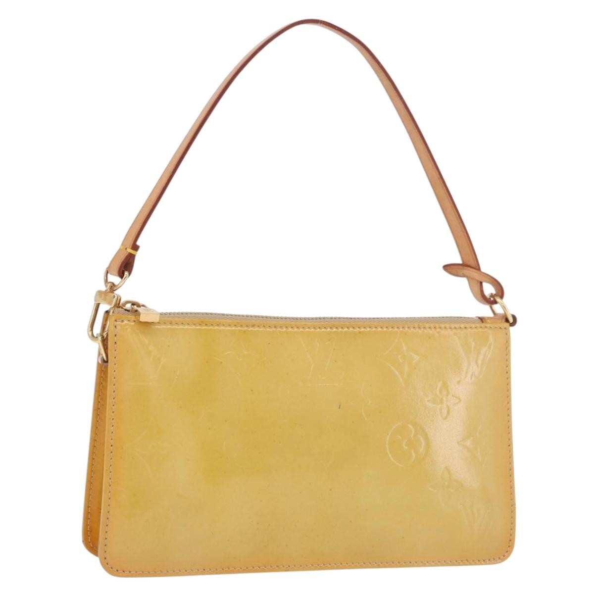 Louis Vuitton Lexington Pochette Patent Leather Beige Patent_Leather Clutche & Pouche Bag (Pre-Owned)