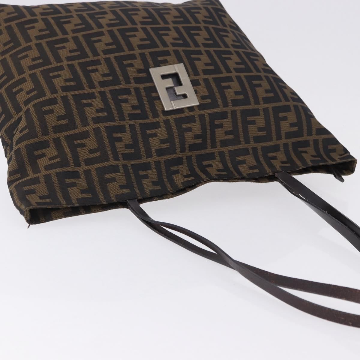 Fendi Zucca Canvas Brown Canvas Tote Bag Bag (Pre-Owned)
