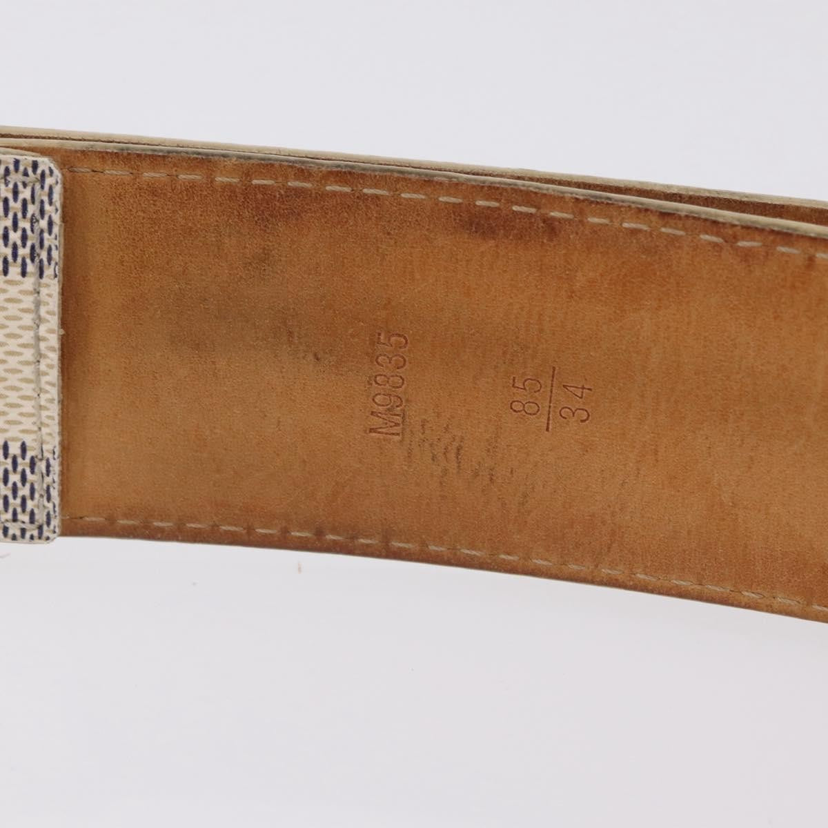 Louis Vuitton Solo Belt Damier White Canvas Clutche & Pouche Bag (Pre-Owned)