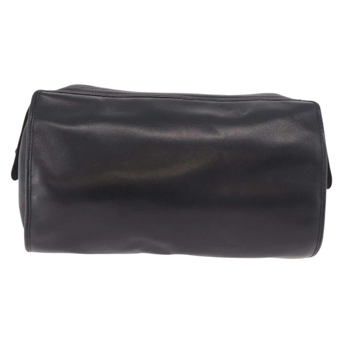 Christian Dior Vintage Leather Black Leather Shoulder Bag Bag (Pre-Owned)