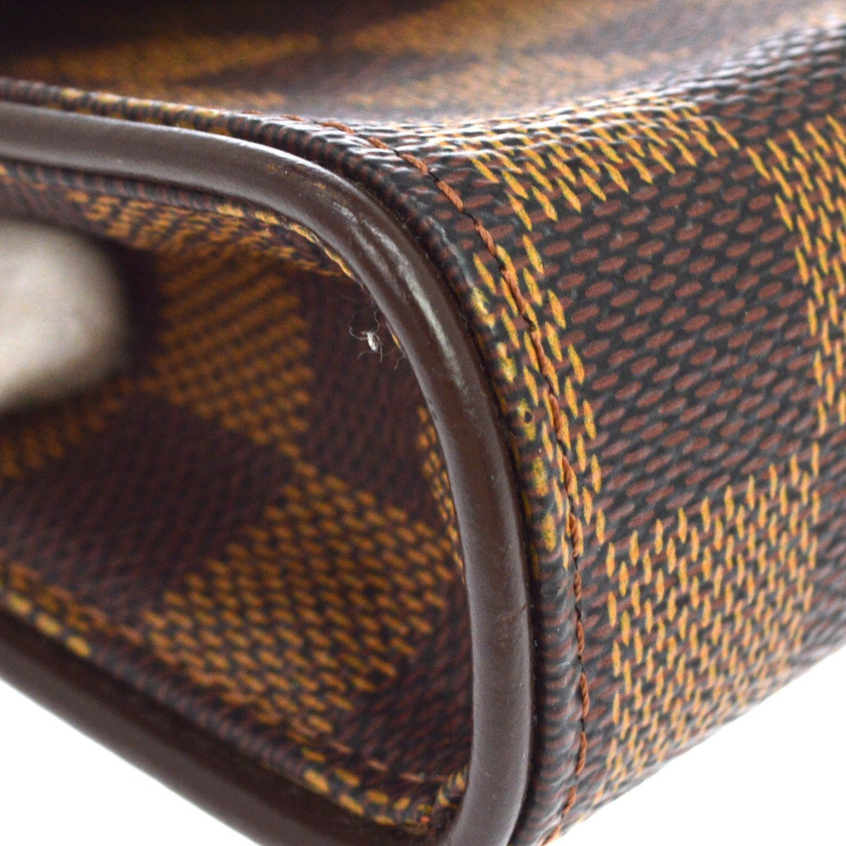 Louis Vuitton Florentine Pochette Damier Brown Canvas Clutche & Pouche Bag (Pre-Owned)