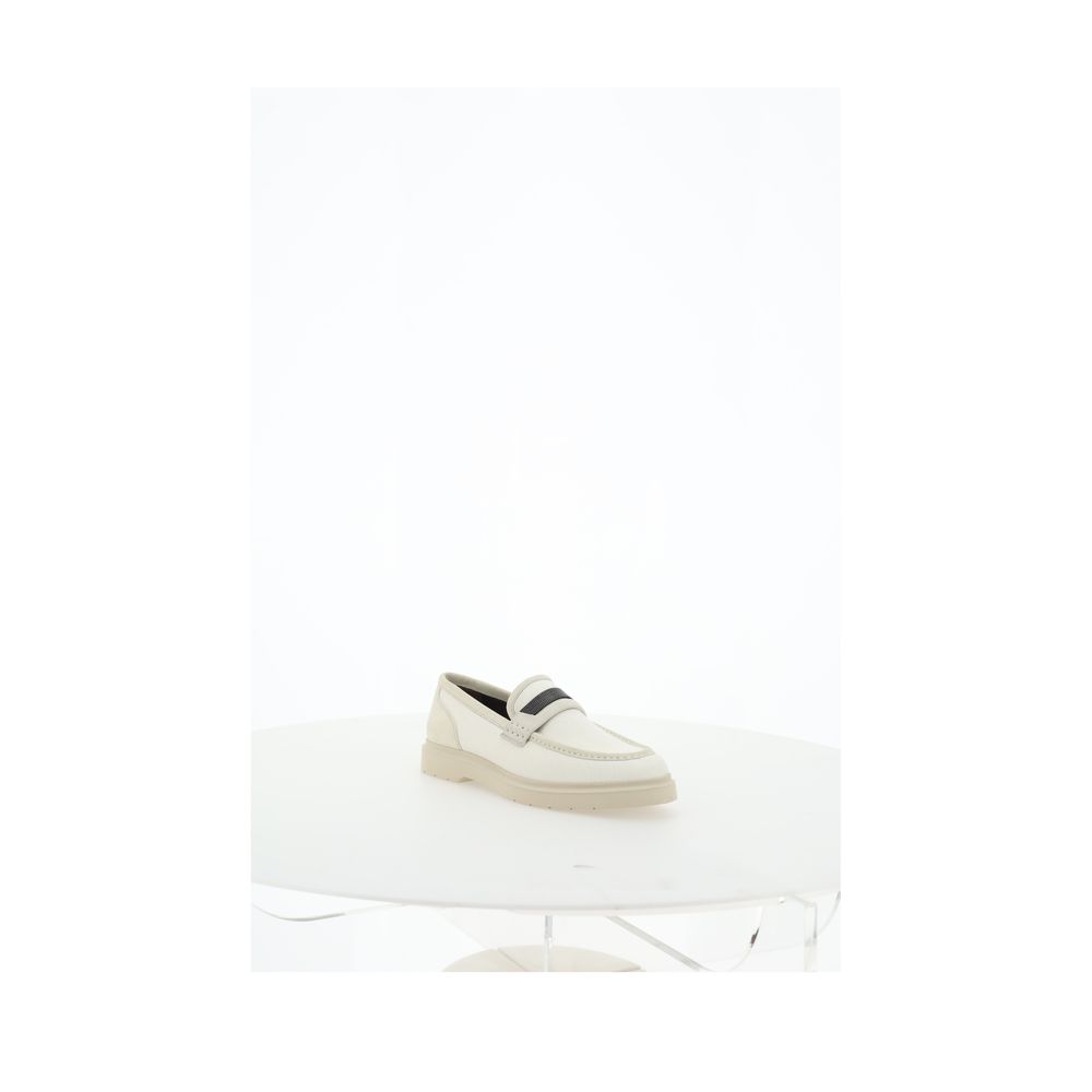 Brunello Cucinelli Beige Loafers Women's Shoes