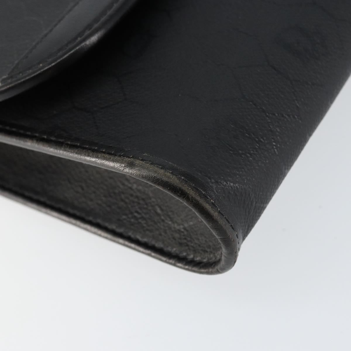 Christian Dior Vintage Honeycomb Flap Coated Canvas Black Canvas Shoulder Bag Bag (Pre-Owned)