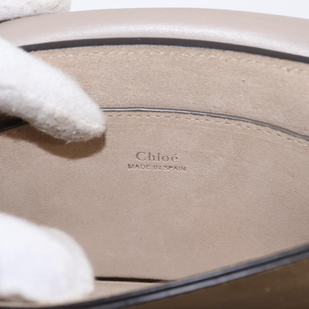 Chloe Faye Leather Beige Suede Shoulder Bag Bag (Pre-Owned)