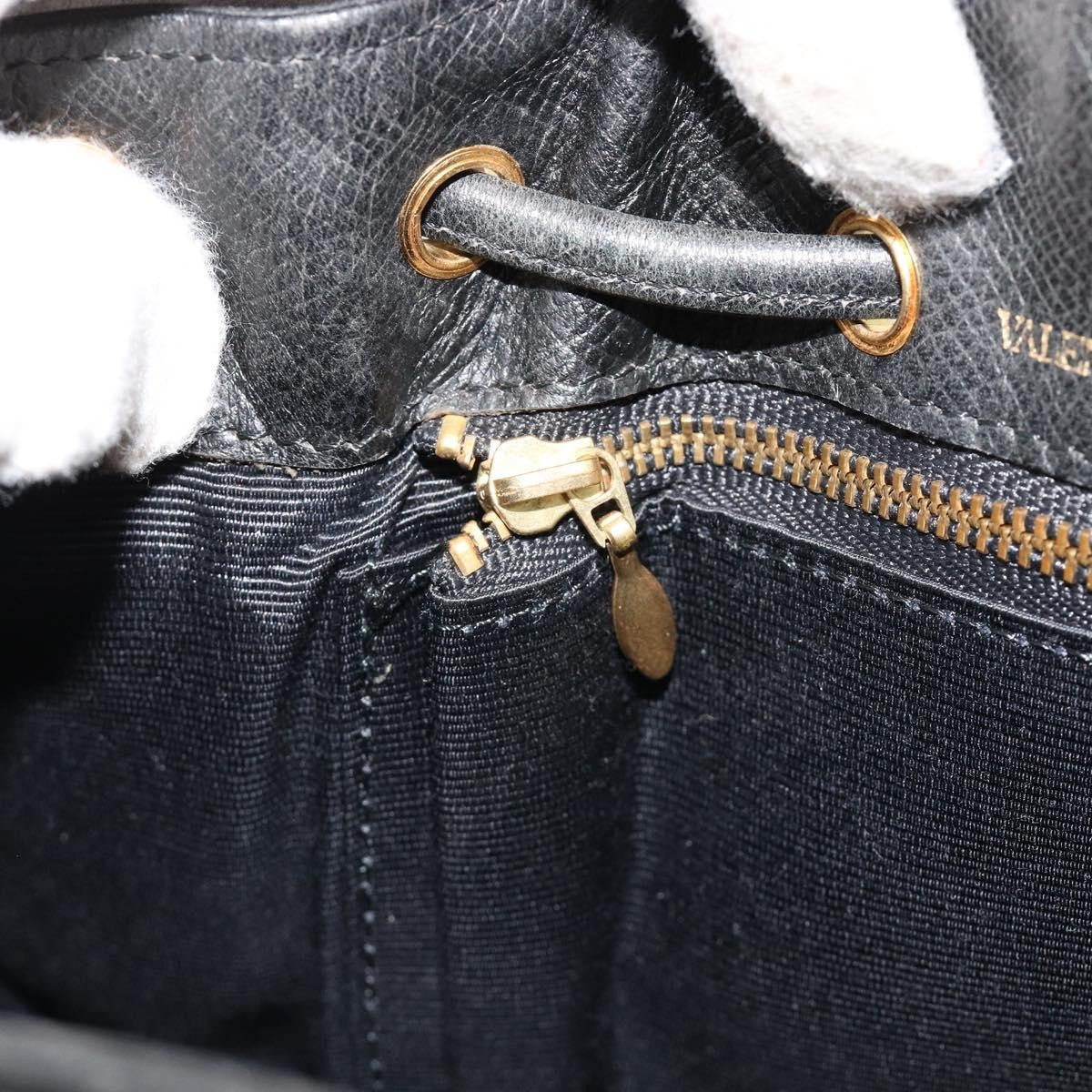 Valentino Garavani Vintage Leather Black Leather Shoulder Bag Bag (Pre-Owned)