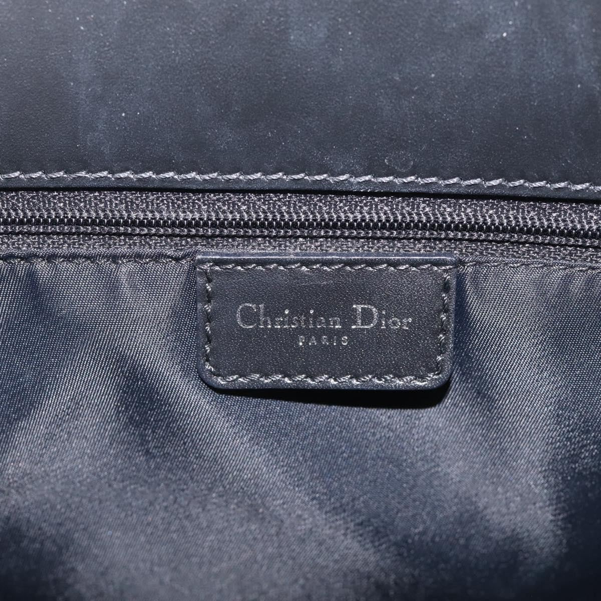 Christian Dior Vintage Trotter Pocket Diorissimo Canvas Black Canvas Tote Bag Bag (Pre-Owned)