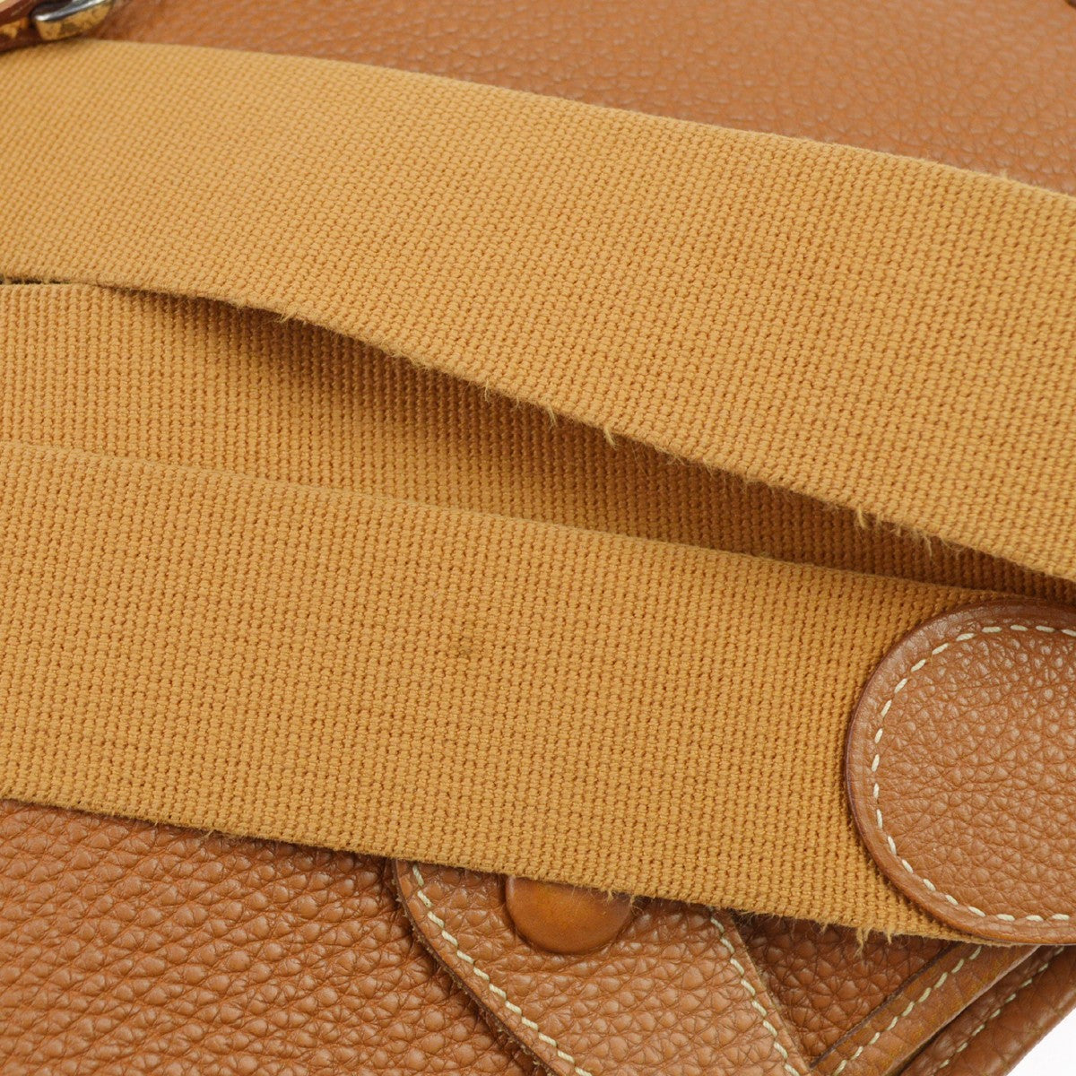 Hermes Evelyne Bag Gen I Togo Gold Leather Handbag (Pre-Owned)