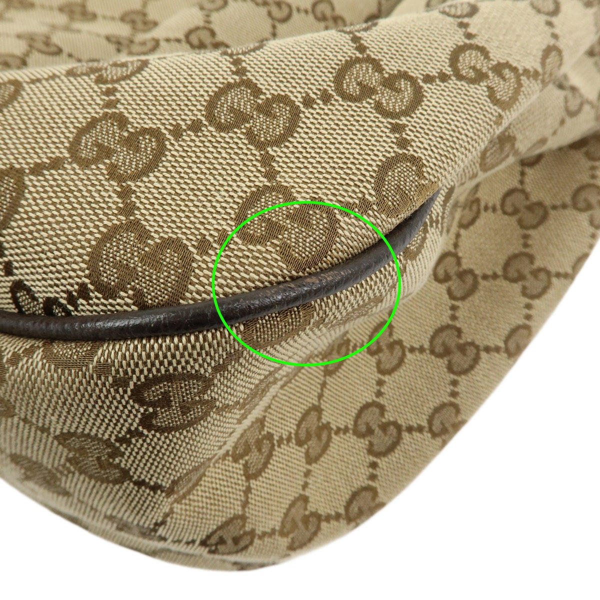 Gucci Sukey Hobo Gg Canvas With Leather Beige Canvas Shoulder Bag Bag (Pre-Owned)