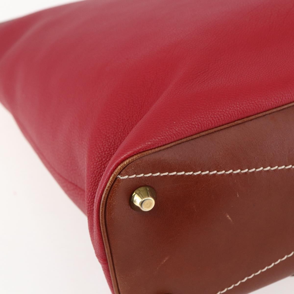 Chloe Vintage Leather Red Leather Tote Bag Bag (Pre-Owned)