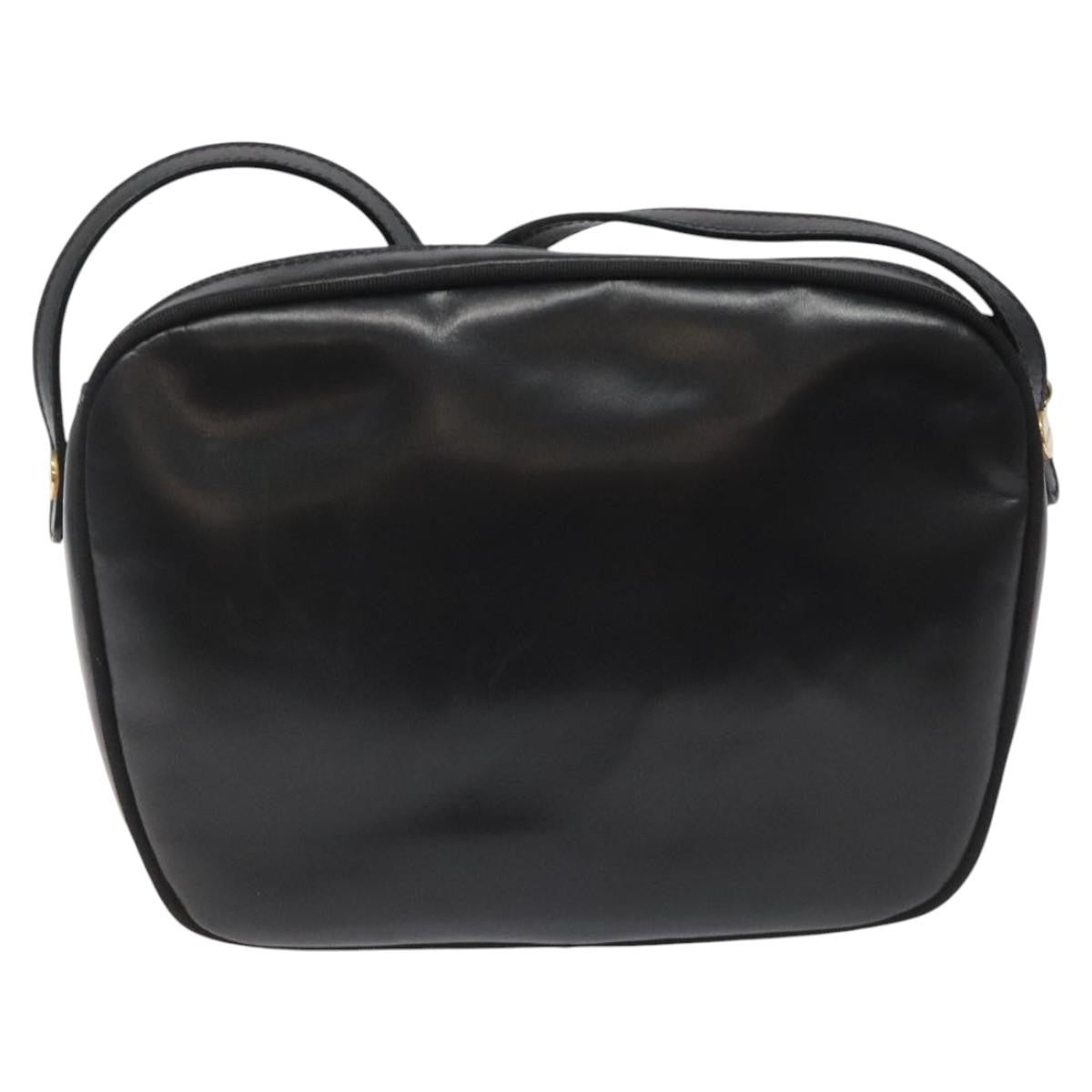 Salvatore Ferragamo Vara Bow Camera Leather Black Leather Shoulder Bag Bag (Pre-Owned)
