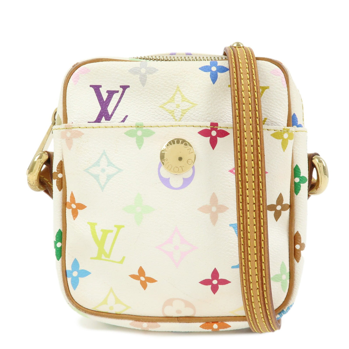 Louis Vuitton Rift Monogram Multicolor White Canvas Handbag (Pre-Owned)