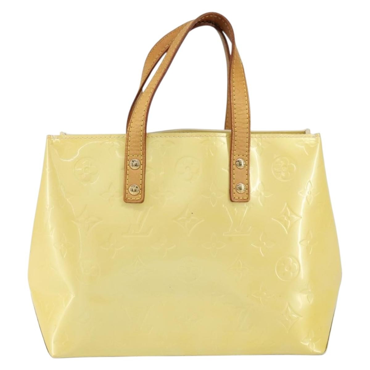 Louis Vuitton Reade Monogram Vernis Yellow Patent_Leather Handbag (Pre-Owned)